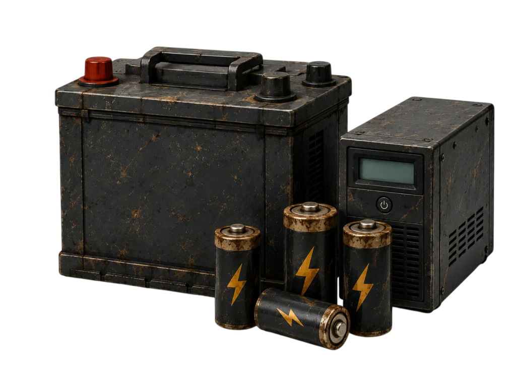 UPS battery, lead acid battery and rechargeable batteries collected for authorized battery recycling and safe disposal